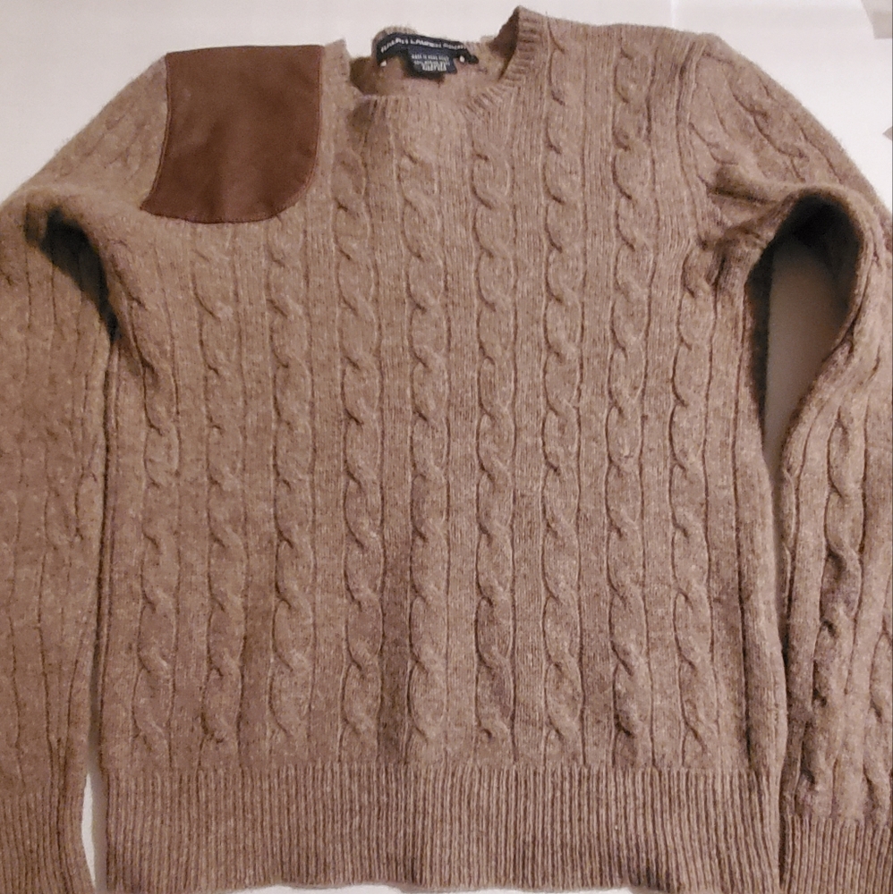 Ralph Lauren Blue Label 80's Vintage Wool/ Angora Patch Sweater sz M
